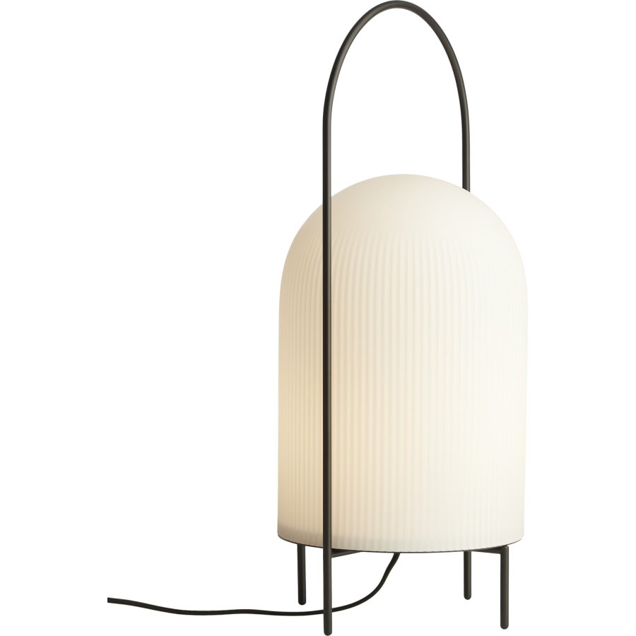 WOUD Ghost Stehlampe H60 cm, Opalglas/Schwarz