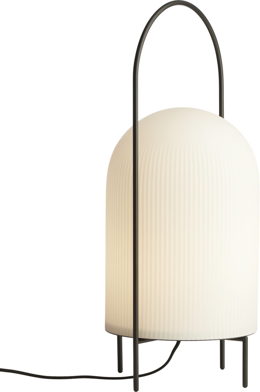 WOUD Ghost Stehlampe H60 cm, Opalglas/Schwarz