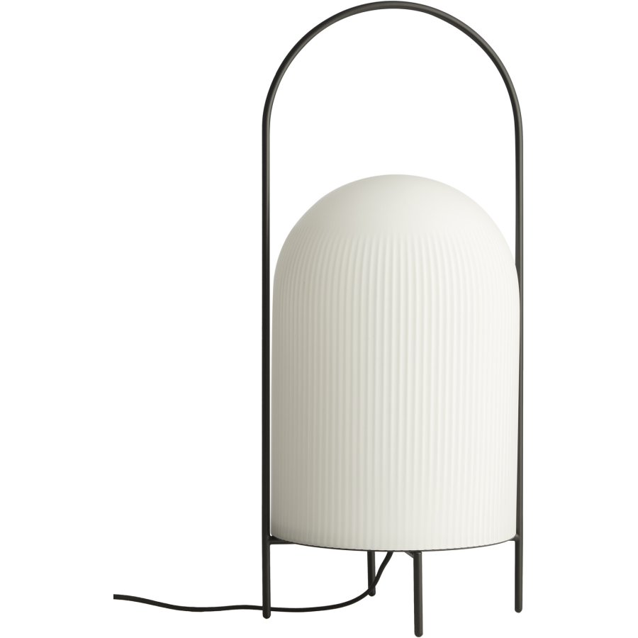 WOUD Ghost Stehlampe H60 cm, Opalglas/Schwarz