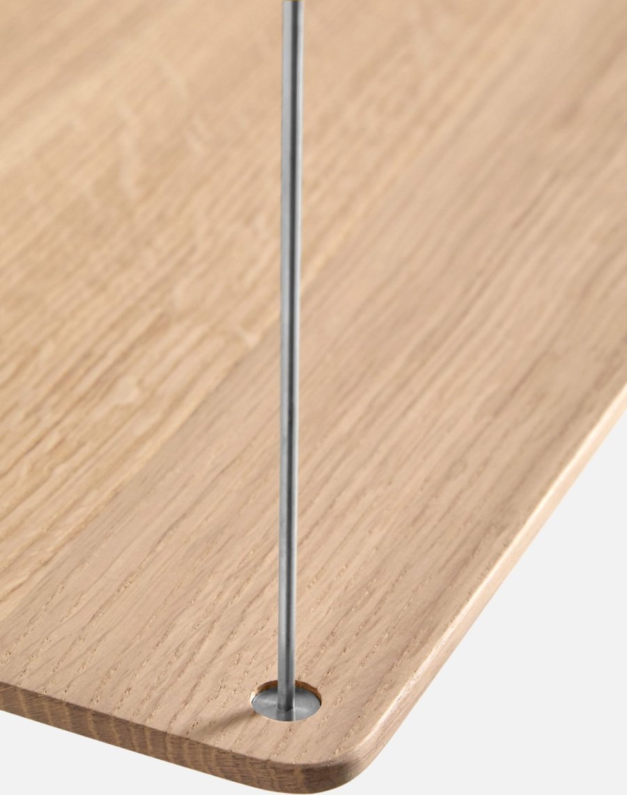 WOUD Stedge Hylde 80 cm, Hvidpigmenteret Eg/St�l