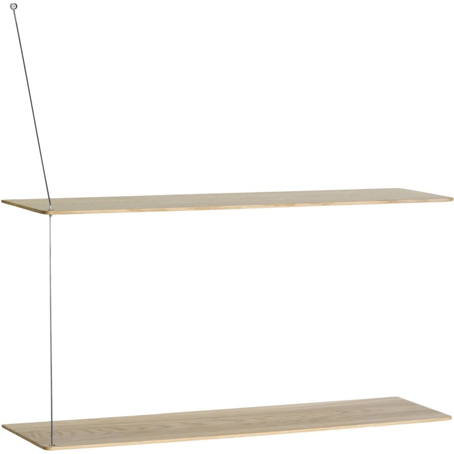 WOUD Stedge Hylde 80 cm, Hvidpigmenteret Eg/St�l