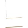 WOUD Stedge Hylde 80 cm, Hvidpigmenteret Eg/St�l