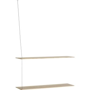 WOUD Stedge Hylde 80 cm, Hvidpigmenteret Eg/St�l