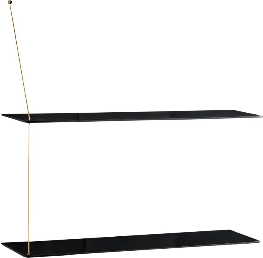 WOUD Stedge Hylde 80 cm, Sort Eg/Messing