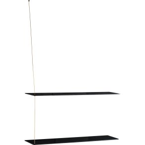 WOUD Stedge Hylde 80 cm, Sort Eg/Messing