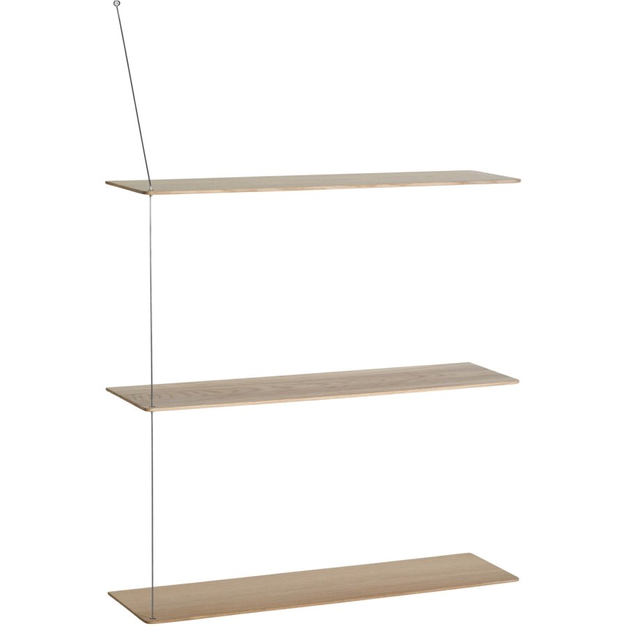 WOUD Stedge XL Hylde 80 cm, Hvidpigmenteret Eg/St�l