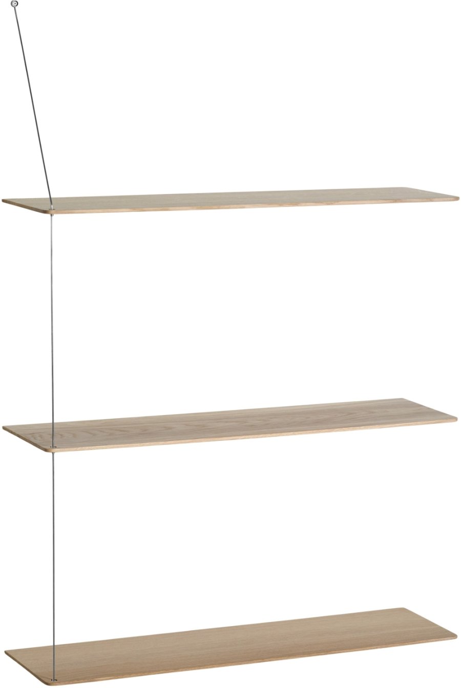 WOUD Stedge XL Hylde 80 cm, Hvidpigmenteret Eg/St�l