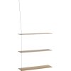 WOUD Stedge XL Hylde 80 cm, Hvidpigmenteret Eg/St�l
