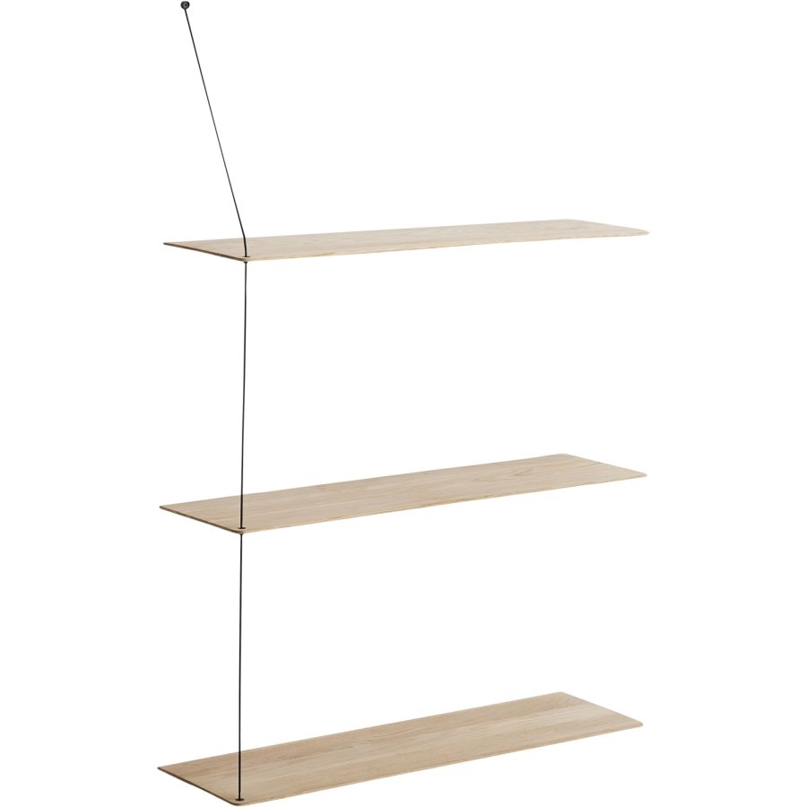 WOUD Stedge 3 Hylde 80 cm, Hvidpigmenteret Eg/Sort