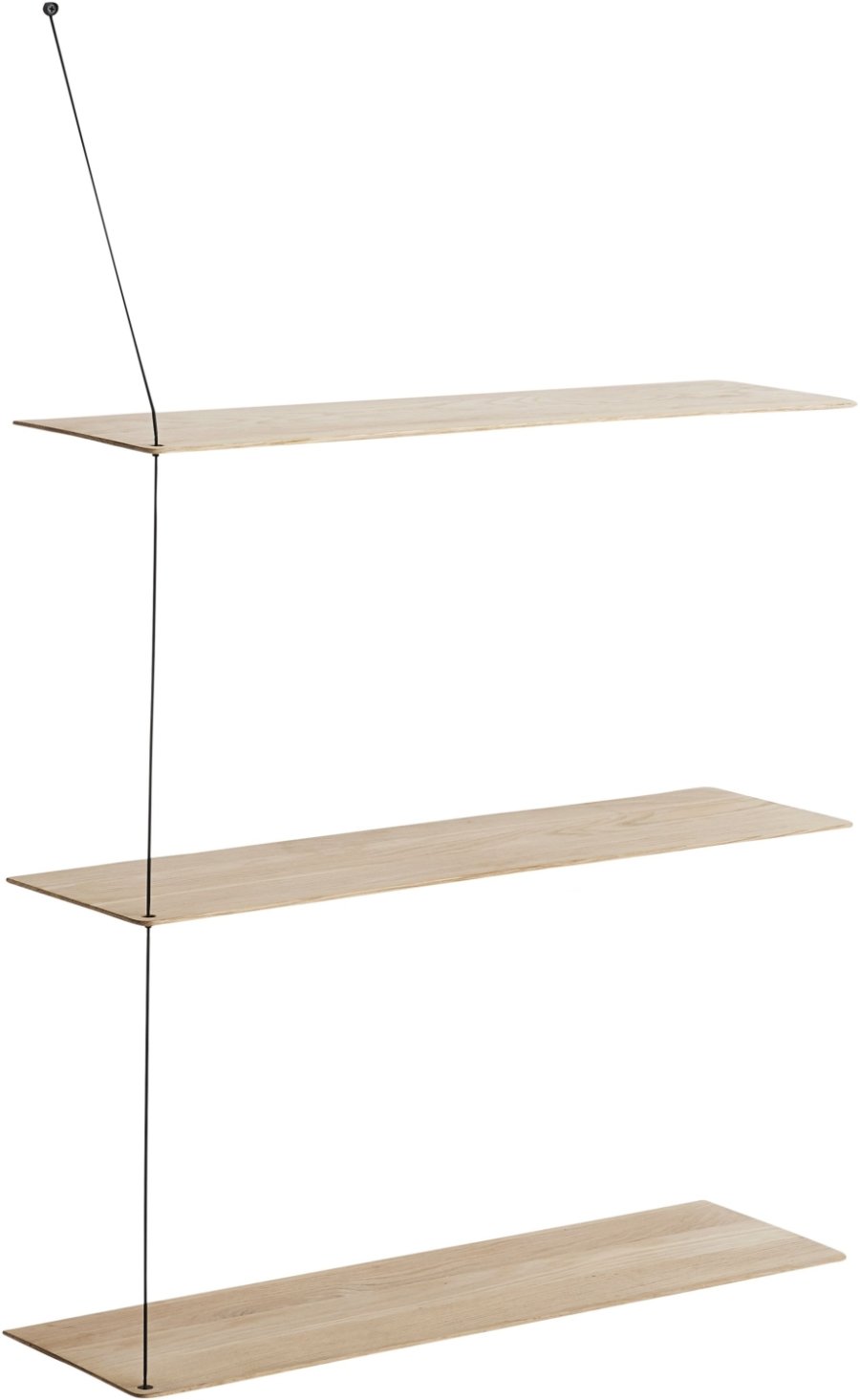 WOUD Stedge 3 Hylde 80 cm, Hvidpigmenteret Eg/Sort