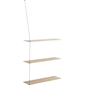 WOUD Stedge 3 Hylde 80 cm, Hvidpigmenteret Eg/Sort