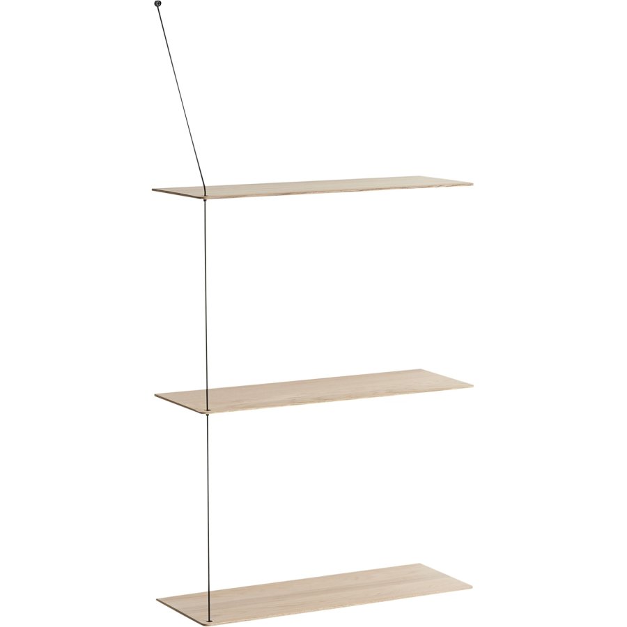 WOUD Stedge 3 Hylde 60 cm, Hvidpigmenteret Eg/Sort
