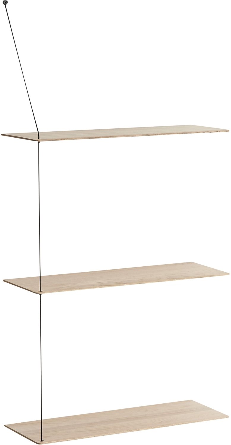 WOUD Stedge 3 Hylde 60 cm, Hvidpigmenteret Eg/Sort