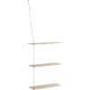 WOUD Stedge 3 Hylde 60 cm, Hvidpigmenteret Eg/Sort
