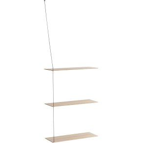 WOUD Stedge 3 Hylde 60 cm, Hvidpigmenteret Eg/Sort