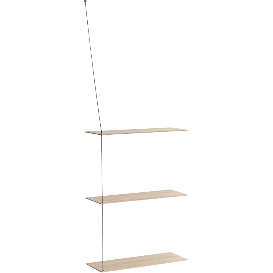 WOUD Stedge 3 Hylde 60 cm, Hvidpigmenteret Eg/Sort
