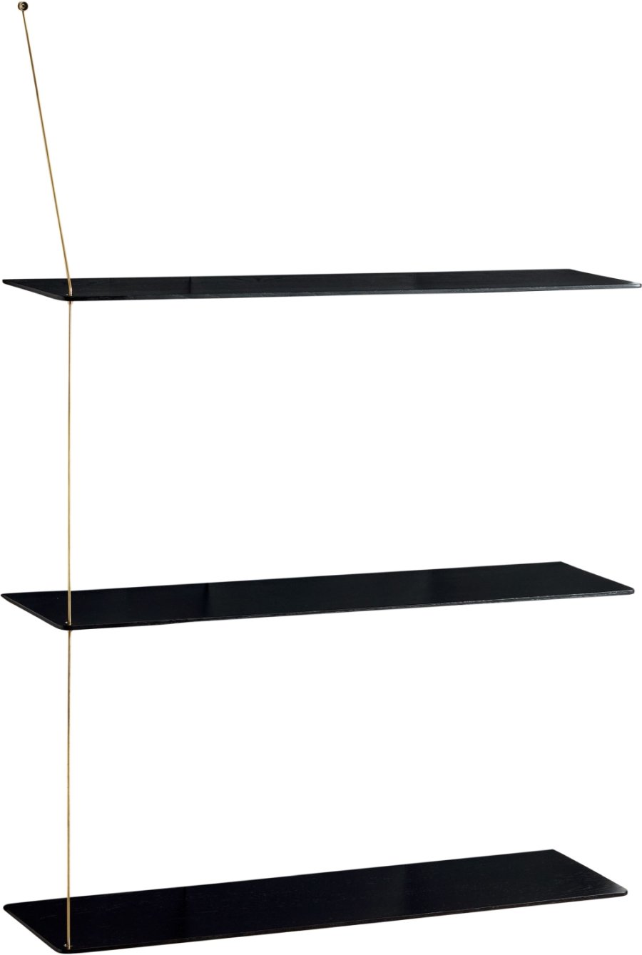 WOUD Stedge XL Hylde 80 cm, Sort/Messing