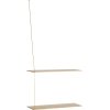 WOUD Stedge Hylde 60 cm, Hvidpigmenteret Eg/Messing