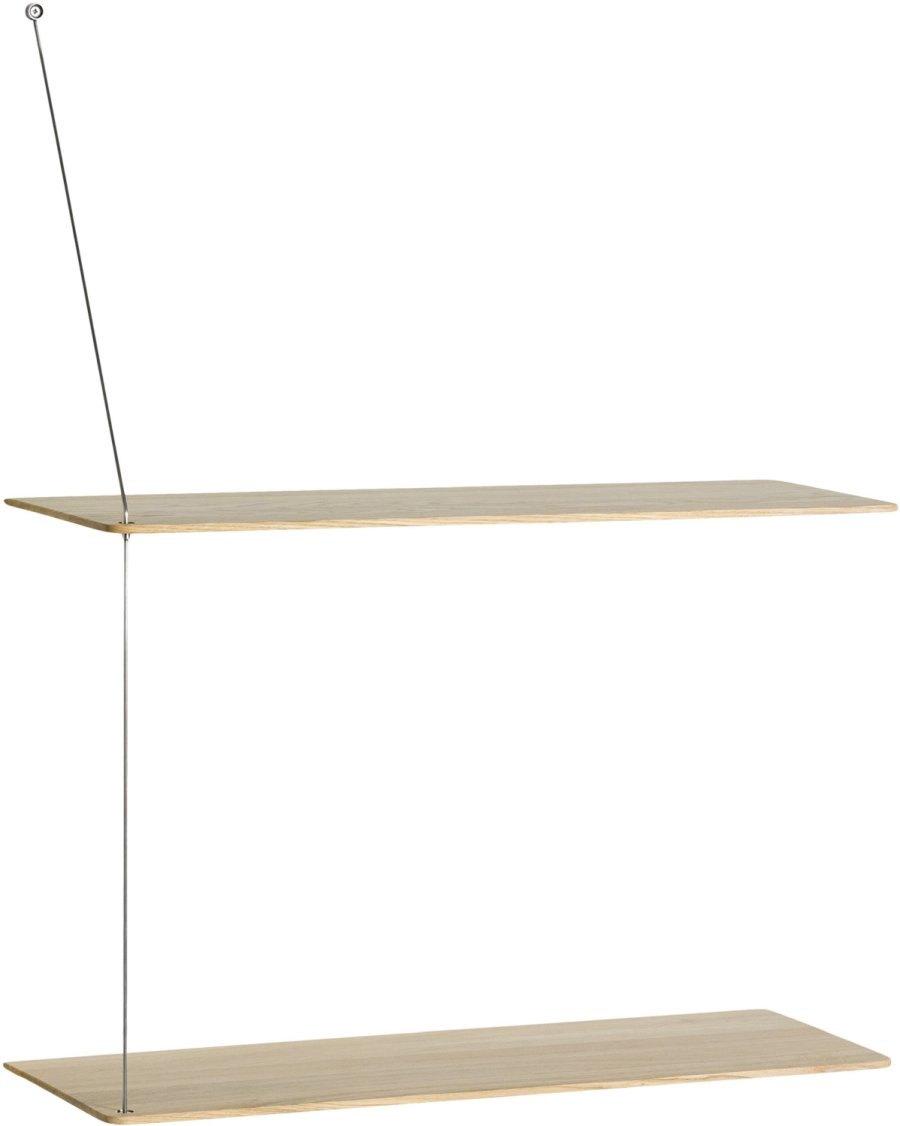 WOUD Stedge Hylde 60 cm, Hvidpigmenteret Eg/St�l