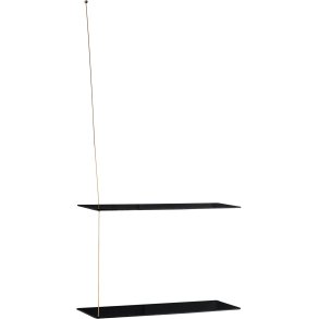 WOUD Stedge Hylde 60 cm, Sort Eg/Messing