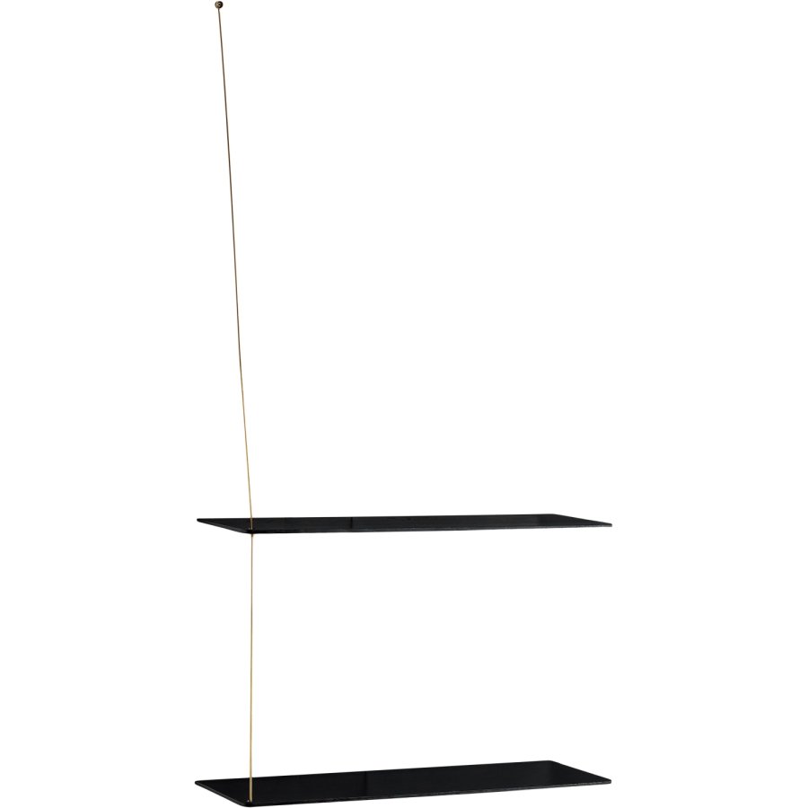WOUD Stedge Hylde 60 cm, Sort Eg/Messing