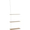 WOUD Stedge Hylde XL 60 cm, Hvidpigmenteret Eg/Messing