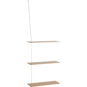 WOUD Stedge Hylde XL 60 cm, Hvidpigmenteret Eg/Messing