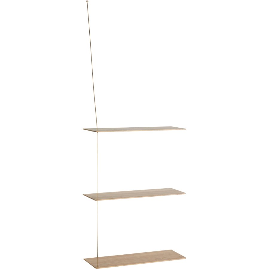 WOUD Stedge Hylde XL 60 cm, Hvidpigmenteret Eg/Messing
