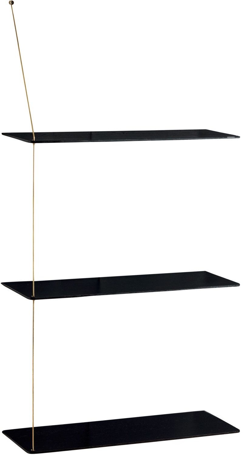 WOUD Stedge Hylde XL 60 cm, Sort Eg/Messing