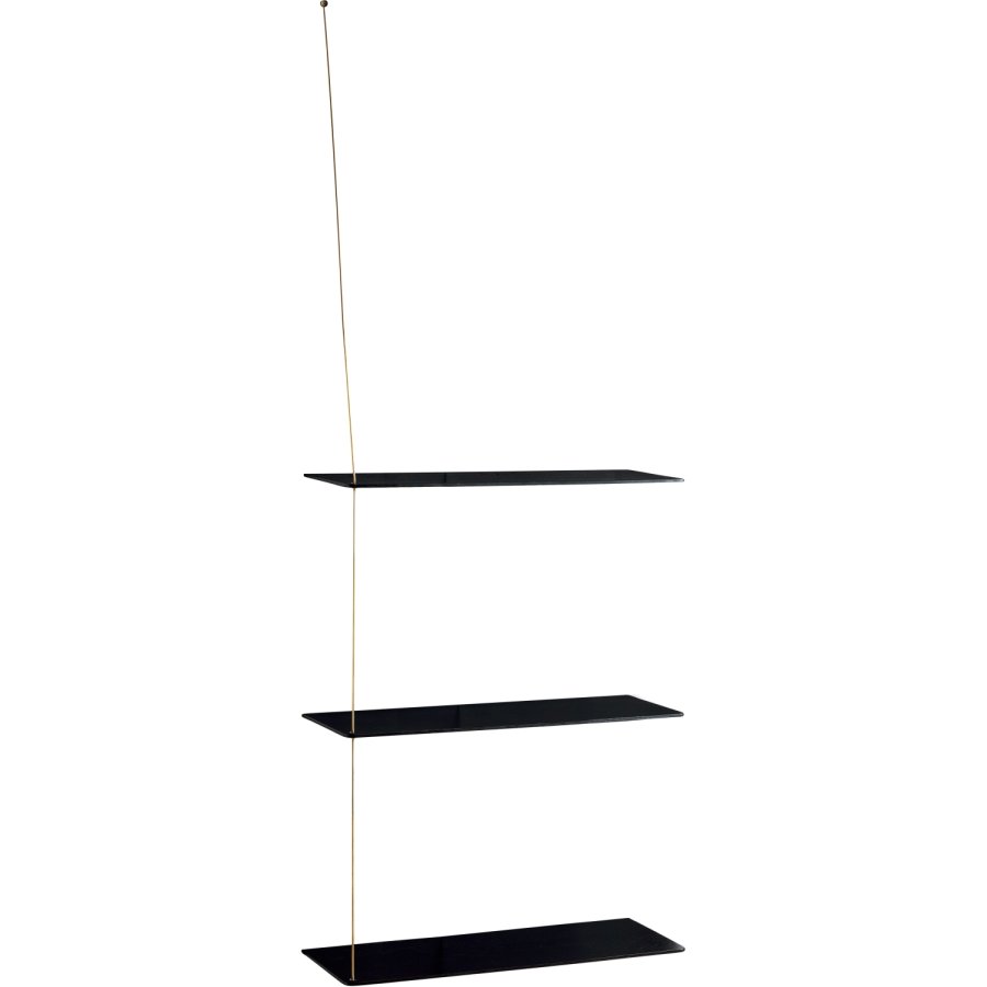 WOUD Stedge Hylde XL 60 cm, Sort Eg/Messing