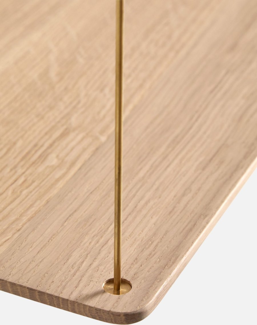 WOUD Stedge Add-on Hylde 60 cm, Hvidpigmenteret Eg/Messing