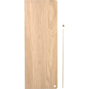 WOUD Stedge Add-on Hylde 60 cm, Hvidpigmenteret Eg/Messing