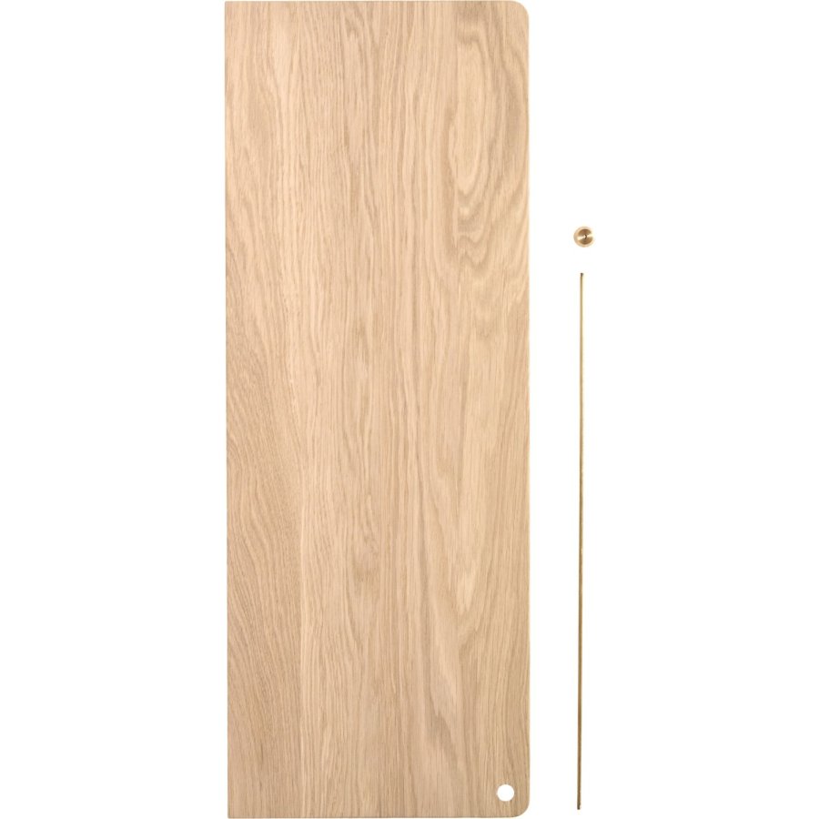 WOUD Stedge Add-on Hylde 60 cm, Hvidpigmenteret Eg/Messing