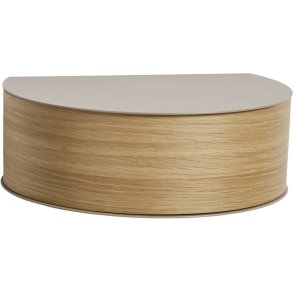 WOUD Wallie Beistelltisch 30 cm, Eiche/Graubeige