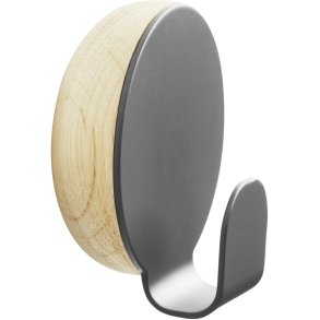 WOUD Haak Kleiderhaken 9 cm, Dunkelgrau/Eiche