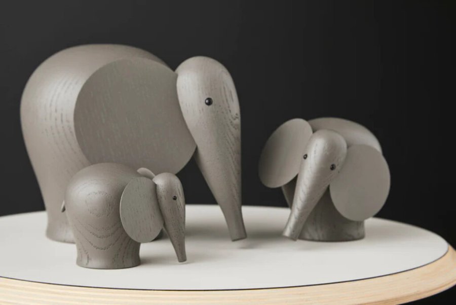 WOUD Nunu Elefant 19,8 cm, Taupe