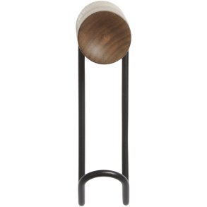 WOUD Around Kleiderhaken 11,5 cm, Walnuss/Schwarz