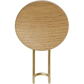 WOUD Around Kleiderhaken 14,25 cm, Eiche/SatiniertesMessing