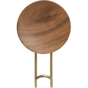 WOUD Around Kleiderhaken 14,25, Walnuss/Satiniertes Messing