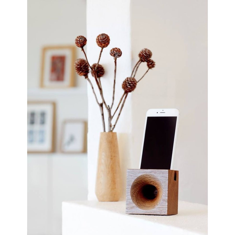 We Do Wood Sono Ambra Smartphone Lautsprecher 8 cm, Eiche geruchert