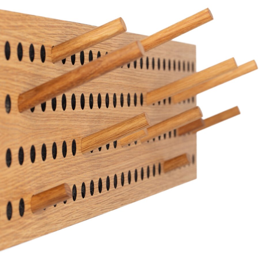 We Do Wood Scoreboard Wandgarderobe 100 cm Horizontal, Eiche Furnier
