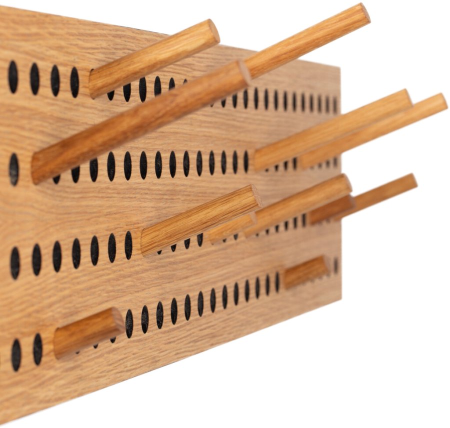 We Do Wood Scoreboard Wandgarderobe 100 cm Horizontal, Eiche Furnier