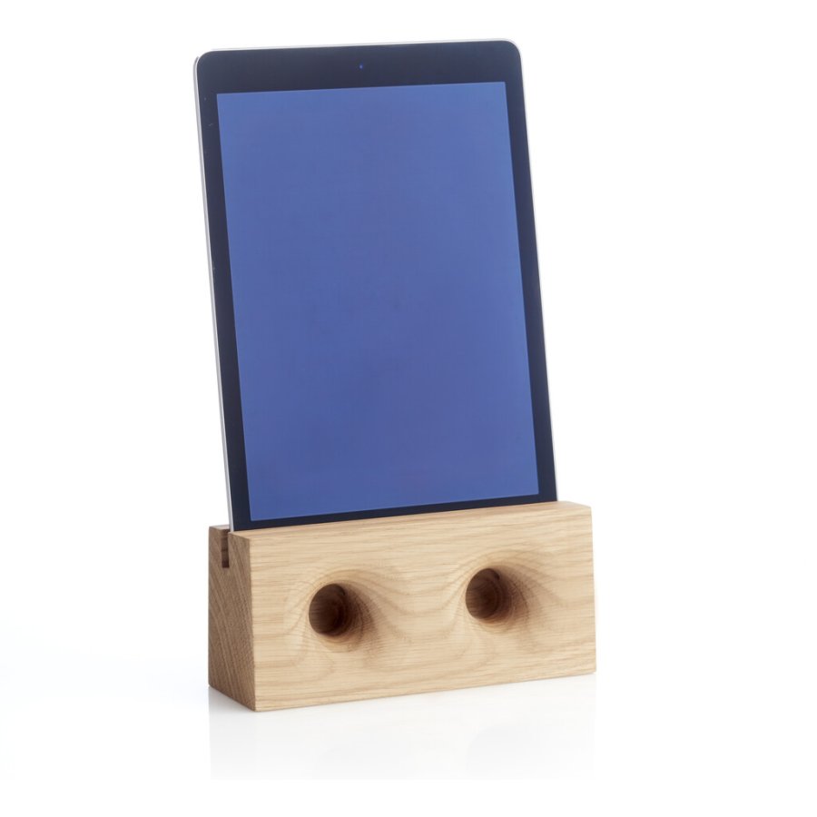 We Do Wood Sono Ambra Hjtaler til Tablet 17,5 cm, Hvidbejdset Eg