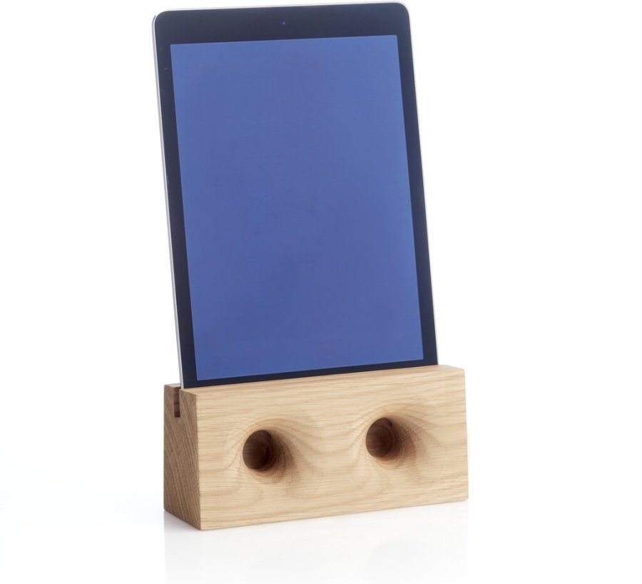 We Do Wood Sono Ambra Hjtaler til Tablet 17,5 cm, Hvidbejdset Eg