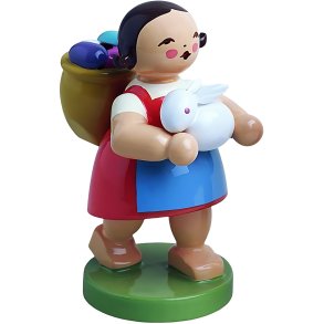 Wendt & K&uuml;hn Easter Children, Pige m. �gkurv og Kanin