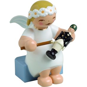 Wendt & K&uuml;hn Marguerite Angels, Engel Siddende m. Minearbejder