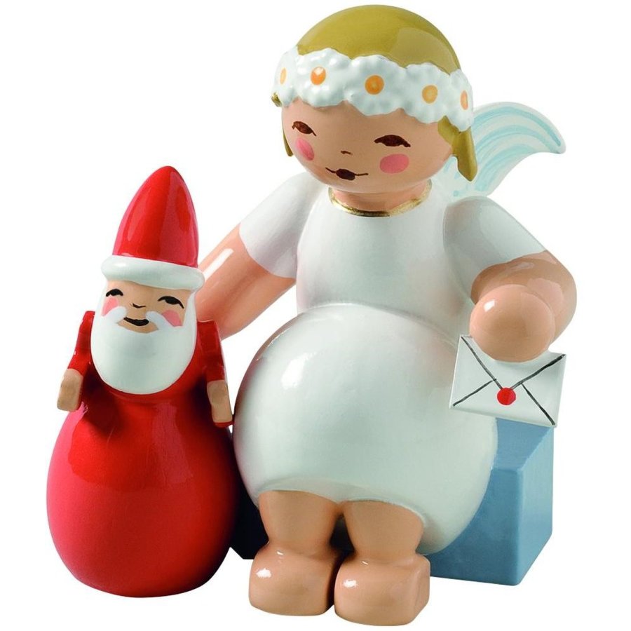 Wendt & K&uuml;hn Marguerite Angels, Engel Siddende m. Julemanden