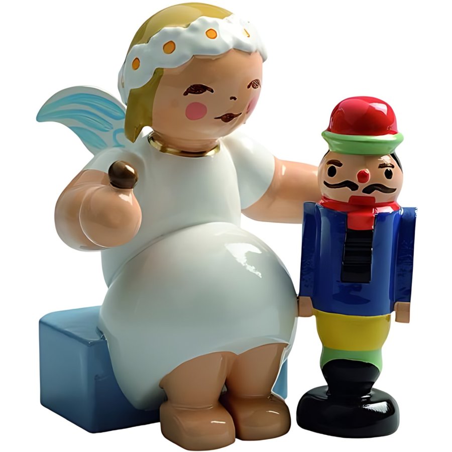 Wendt & K&uuml;hn Marguerite Angels, Engel Siddende m. N�ddekn�kker