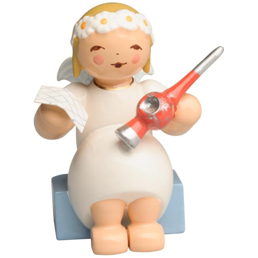 Wendt & K&uuml;hn Marguerite Angels, Engel Siddende m. Juletr�stop