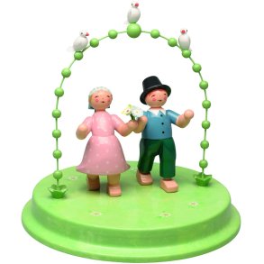 Wendt & K&uuml;hn Flower Messengers, Forelsket Par Under Bue m. Duer Mand og Kvinde